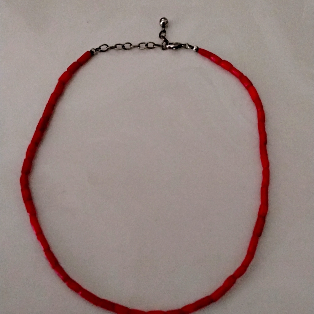 Elegant Red Beaded Necklace